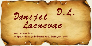 Danijel Lačnevac vizit kartica